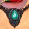 gargantilha com crisocola e lápis lazuli