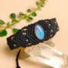 Pulseira de Macramê com Pedra da Lua