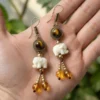Conjunto Colar e Brincos Elefante com Pedras Naturais - Imagem 7