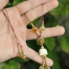 Conjunto Colar e Brincos Elefante com Pedras Naturais - Imagem 8