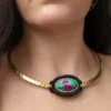 Colar / Gargantilha com Pedra Rubi Zoisita - Imagem 2
